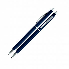 Ручка шариковая метал.поворотный механизм, синяя
